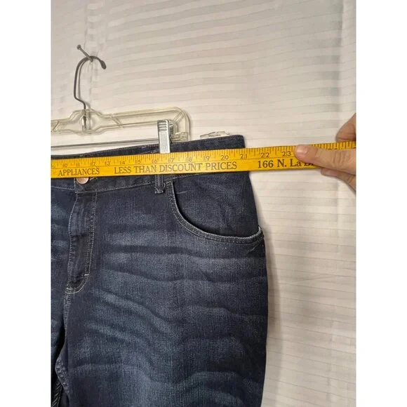 Lee Riders Midrise Bootcut Jeans Womens 22W Dark Wash Stretch Denim Cotton Blend - Picture 15 of 16